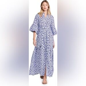 Temptation Positano Galeotta Dress in Blue and White Floral (Size S)
